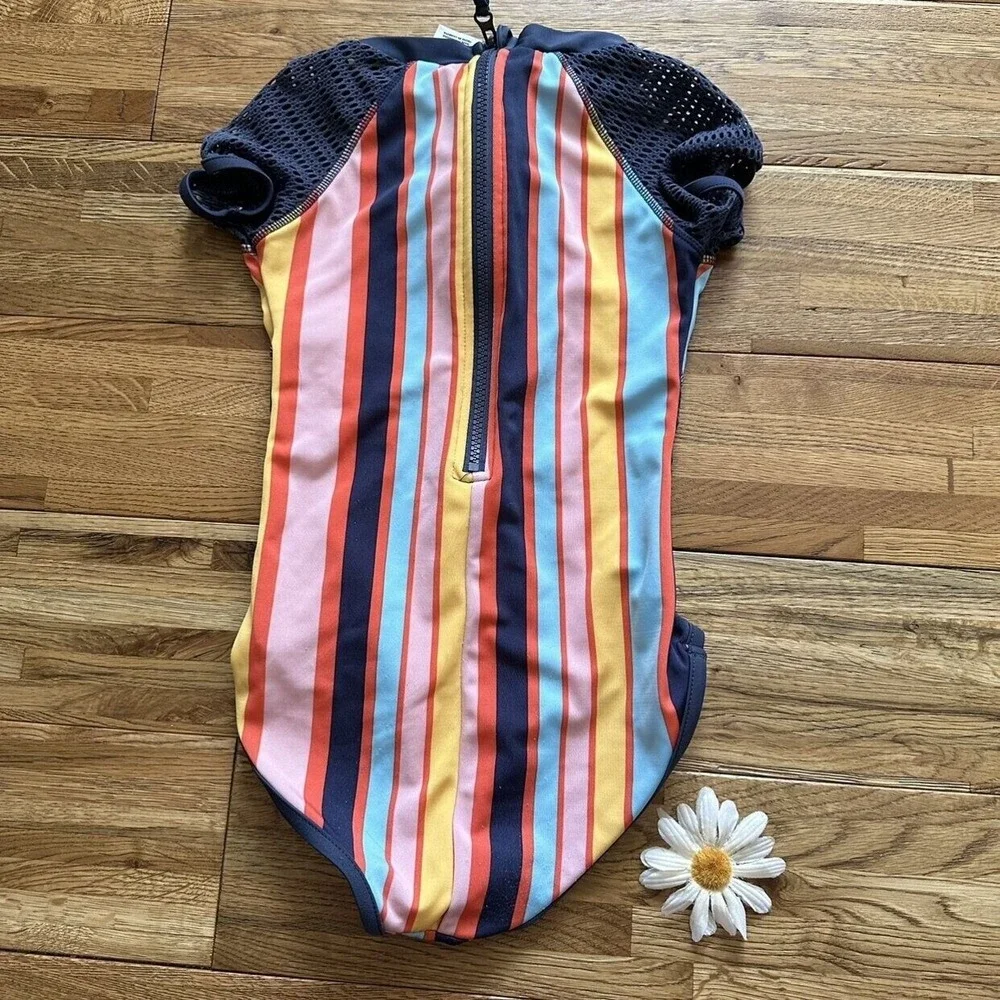 Art‎ Class  Striped Colorful One Piece Swimsuit  Size 7/8
